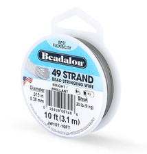 Beadalon 49 Strand, Bright .015in Flexible Wire - 10ft Spool