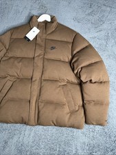 Giubbotto Uomo Nike Tech Therma Fit Puffer Marrone Nero Large NUOVO