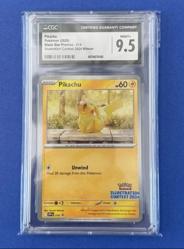 CGC 9.5 Pikachu 214 - Scarlet & Violet Promo - Illustration Contest 2024