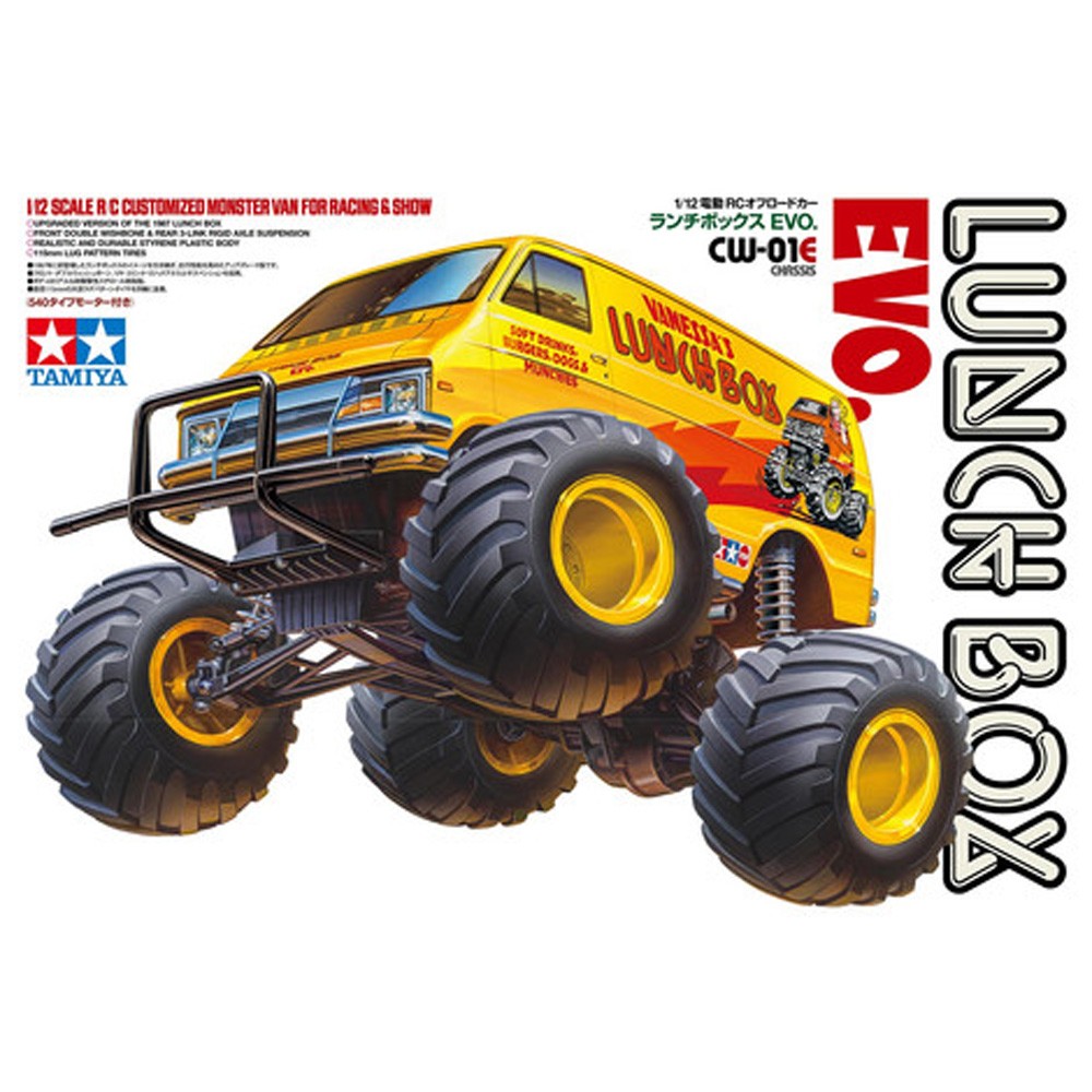Tamiya 58755 1:12 RC Lunch Box EVO. CW-01E - Remote Controlled Car, Vehicle, Model Making, Assembly, Hobbie, RC Construction Kit, Unpainted - Image 4
