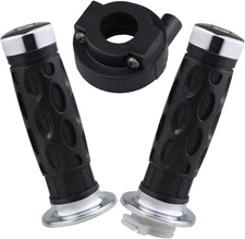 7/8inch 22mm Handlebar Throttle Twist Handle Grip Set w/Cable housing Holder
