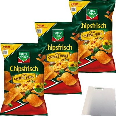 funny-frisch Chili Cheese Fries Style 3er Pack 3x150g Packung usy Block