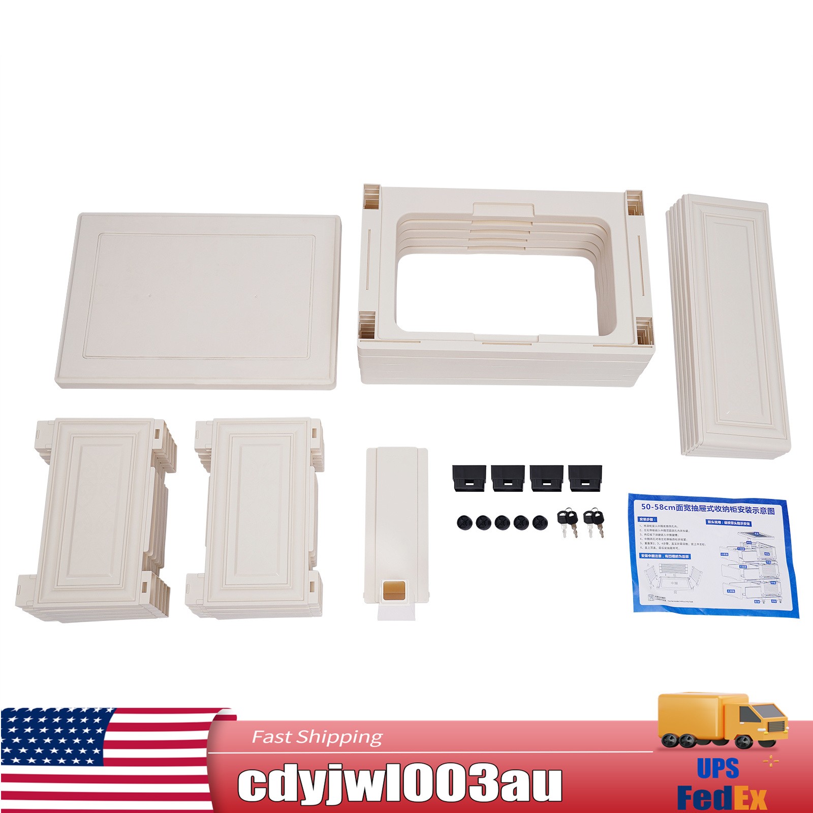 6 Drawers Dresser Tall Chest of Drawer Wood Storage Organizer Closet for Bedroom-image