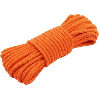 10m Paracord 4mm Orange, 100% Nylon, 7 Kerne, 32 Litzen-Mantel, max. 125kg Tragk