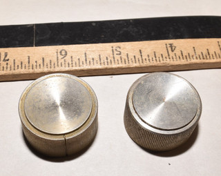 lot of 2 DYNACO control knobs metal Aluminum