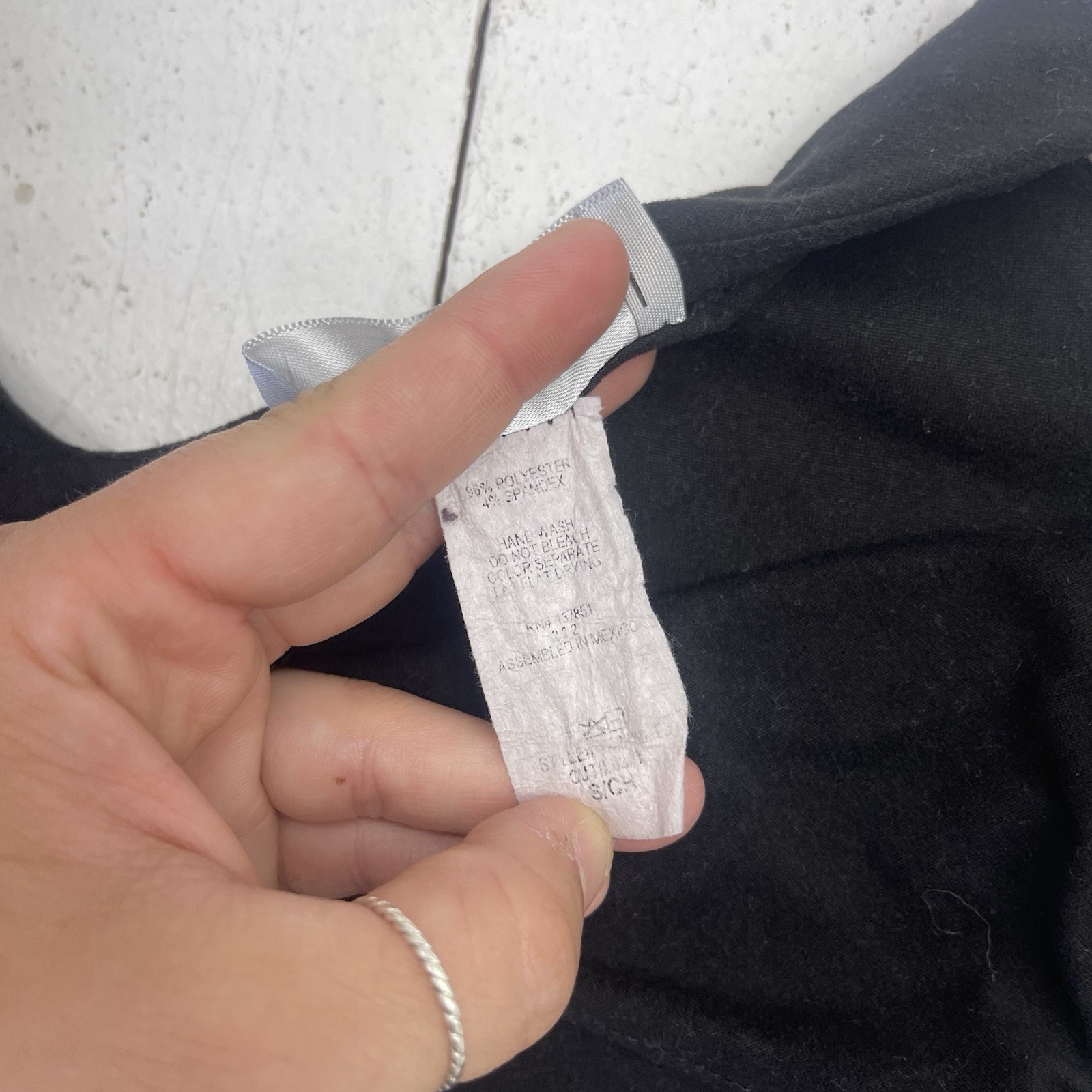 Gaze Solid Black Stretch Spaghetti Strap V Neck B… - image 3