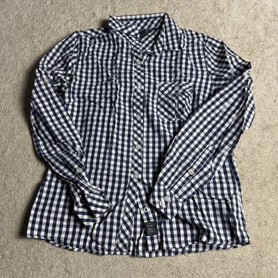 Outdoor Research Womens Plaid Button Up Shirt Medium Blue