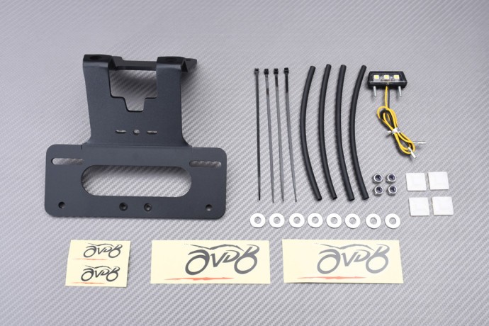 Support plaque moto Honda XR 150L en aluminium CNC de haute precision noir