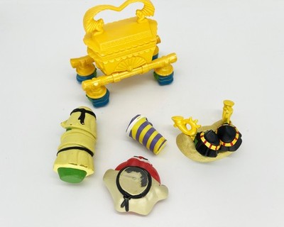 在銘極上人物置物　蓋無木箱付　66g 東Y8-0528☆2F VTG. Veggie Tales Josh Big Wall Playset Big Idea 1998 Figurines