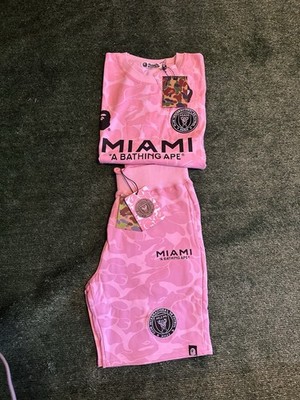 Bape x Miami Colab Soccer Jersey And Short Set Size Large