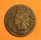 1876 Indian Head Cent - Scarce Semi-Key Better Date