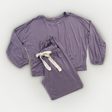 EBERJEY Gisele Tencel Modal Slouchy PJ SET XS Lavender Loungewear Soft Cozy EUC