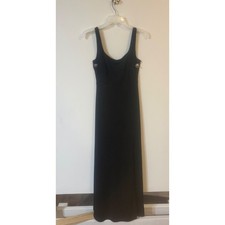 Birdy Grey Black Sleeveless Scoop Neck Maxi Dress Bridesmaid Gown XS