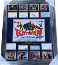 Batman Signed Cast Cuts Adam West Burt Ward Cesar Romero +5 Custom Framed BAS