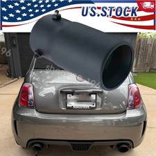 Black Exhaust Pipe Tip Rear Tail Throat Muffler StainlessSteel For Fiat 500C