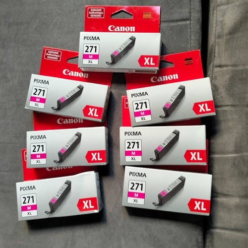 Neu Posten von 7 Original Canon Pixma CLI-271 XL Foto Magenta Tintenpatrone versiegelt - Bild 1 von 7