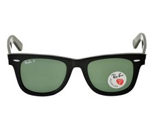 Ray-Ban RB2140 Original Wayfarer Black Frame Polarized Green Lens 50mm Unisex