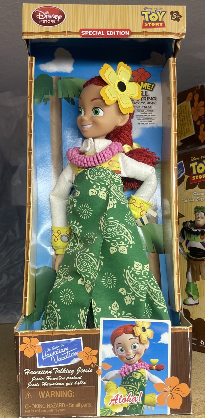 Disney Pixar Toy Story Hawaiian Jessie 15" Pull String Talking Doll Aloha Hawaii