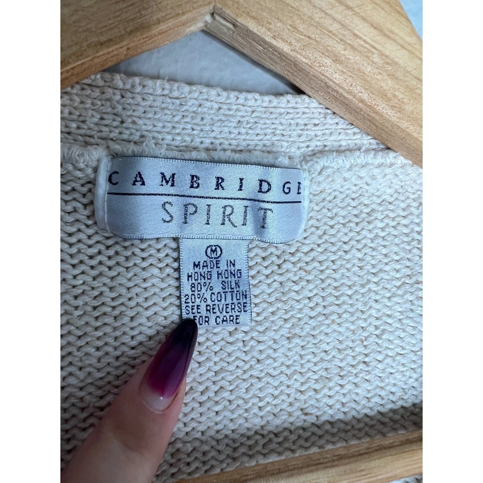 Chaleco Cambridge Spirit Tejido de Seda Floral Tejido Abotonado Cottagecore Grandmacore M Foto 4 de 4