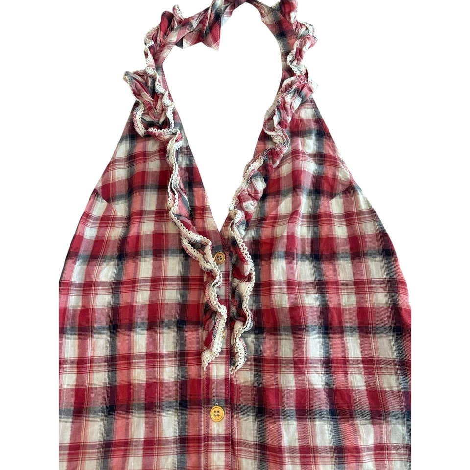 JUICY COUTURE BEACH PLAID DRESS SIZE SMALL - Image 3 of 4