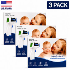 LOT OF 3 - Infrared Digital Thermometer Forehead Body Non-Contact Temperature