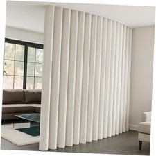 Room Divider Curtains with Ceiling Curtain Track 72"W x 72"L Pack of 1 White