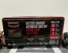 Century Battery Charger 87106c Automatic Shut Off Jump Starter 612v 55a 10a 2a