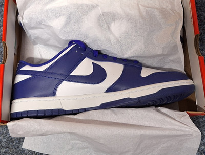 Nike Dunk Low Retro Sneaker Weiß/Blau Herren EU 49,5 US 15