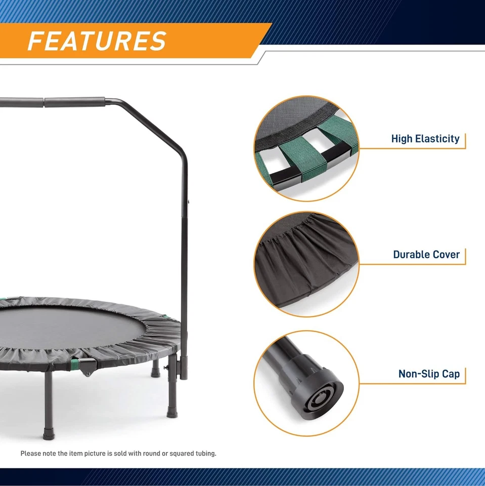 Entrenador cardiovascular trampolín Marcy 40 pulgadas con mango ASG-40 - negro Foto 3 de 4
