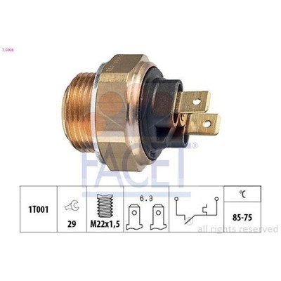 Temperaturschalter Kühlerlüfter Facet 7.5008 Made In Italy - Oe Equivalent für