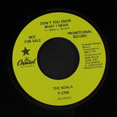 KOALA: don't you know what i mean / scattered childdren's toys CAPITOL 7'' Single