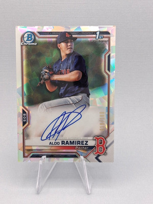 2021 Bowman Chrome Prospect Atomic Refractor #CPA-ARA Aldo Ramirez AUTO /100