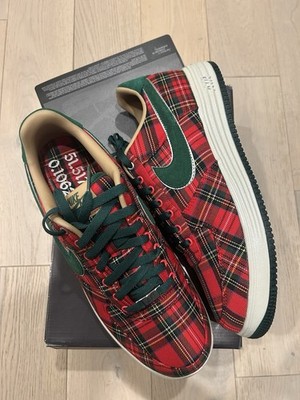 **RARE**VINTAGE** Nike Lunar Force 1 City QS Plaid  Christmas / Tartan  Size 11