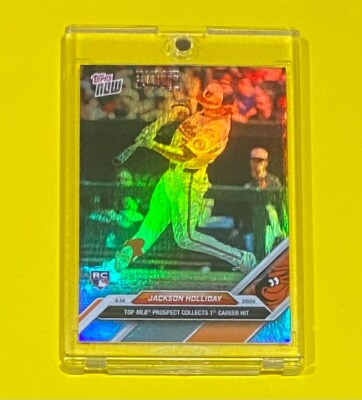 2024 Topps Now Jackson Holliday PLATINUM RAINBOW FOIL PR: 1 SSP Orioles #75 RC