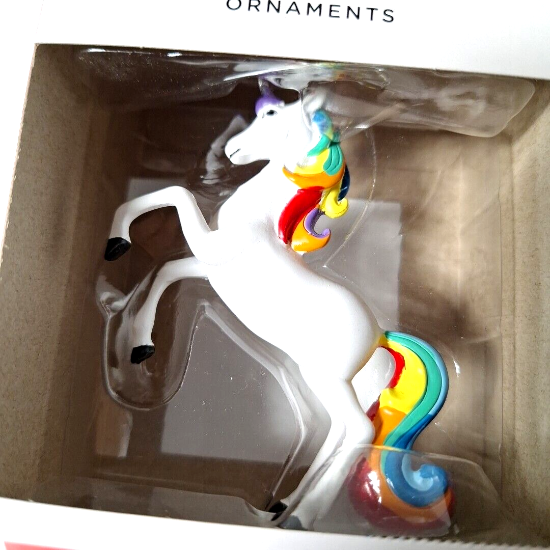 Hallmark Unicorn Rainbow Christmas Tree Ornament Holiday Decoration New