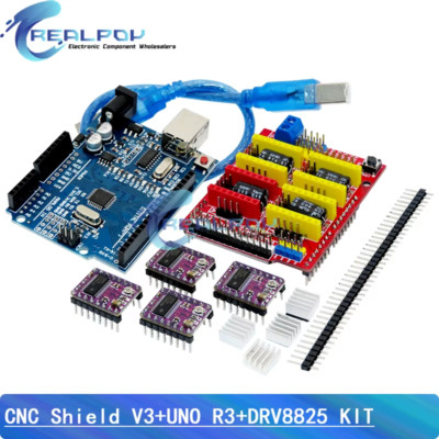 CNC Shield V3 Graviermaschine 3D Drucker + 4 Stück DRV8825 oder A4988 Treiber Erweitert