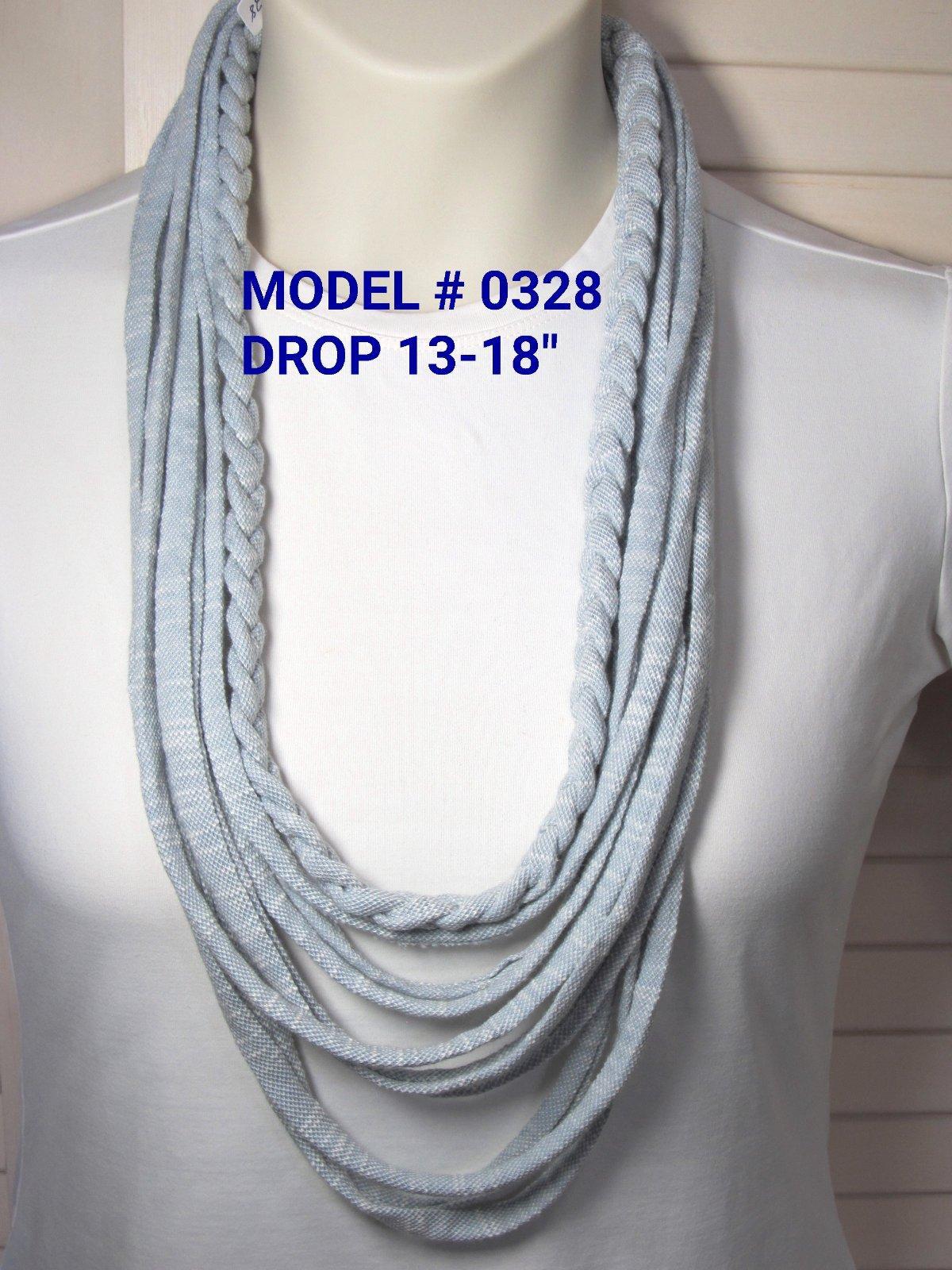 Unique T-Shirt Yarn Infinity Scarf Fabric Necklace Gift R328