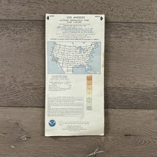 VTG NOAA Sectional Aeronautical Chart Map of Los Angeles April 1988 20.5" X 55"