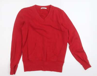 George Damen rot Baumwollmischung Hoodie Größe 8