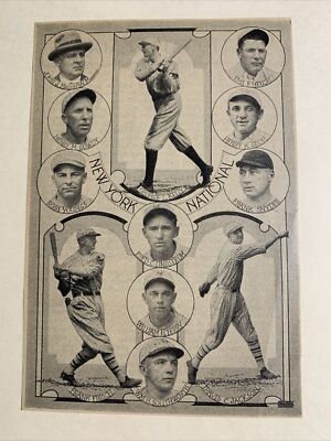 New York Giants Frankie Frisch George Kelly Terry 1925 Baseball Team ...