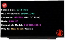 17.3" Screen Replacement For AUO LCD Screen Display B173HAN05.0 AUO509D 40 Pin