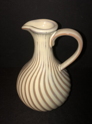 Portmeirion Cafe Collection LATTE Cream Oil/Vinegar Spiral CRUET NO Stopper 2005