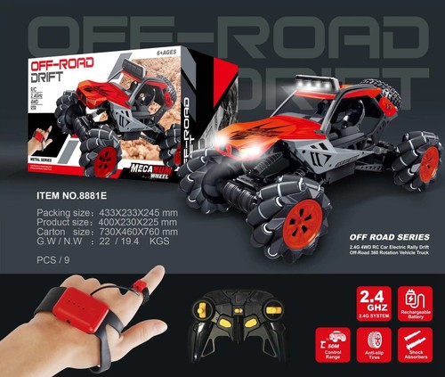 1:10 Remote Control Car Gesture Sensing RC Stunt Car Vehicle 360° Fast Drift Toy - Picture 4 of 11