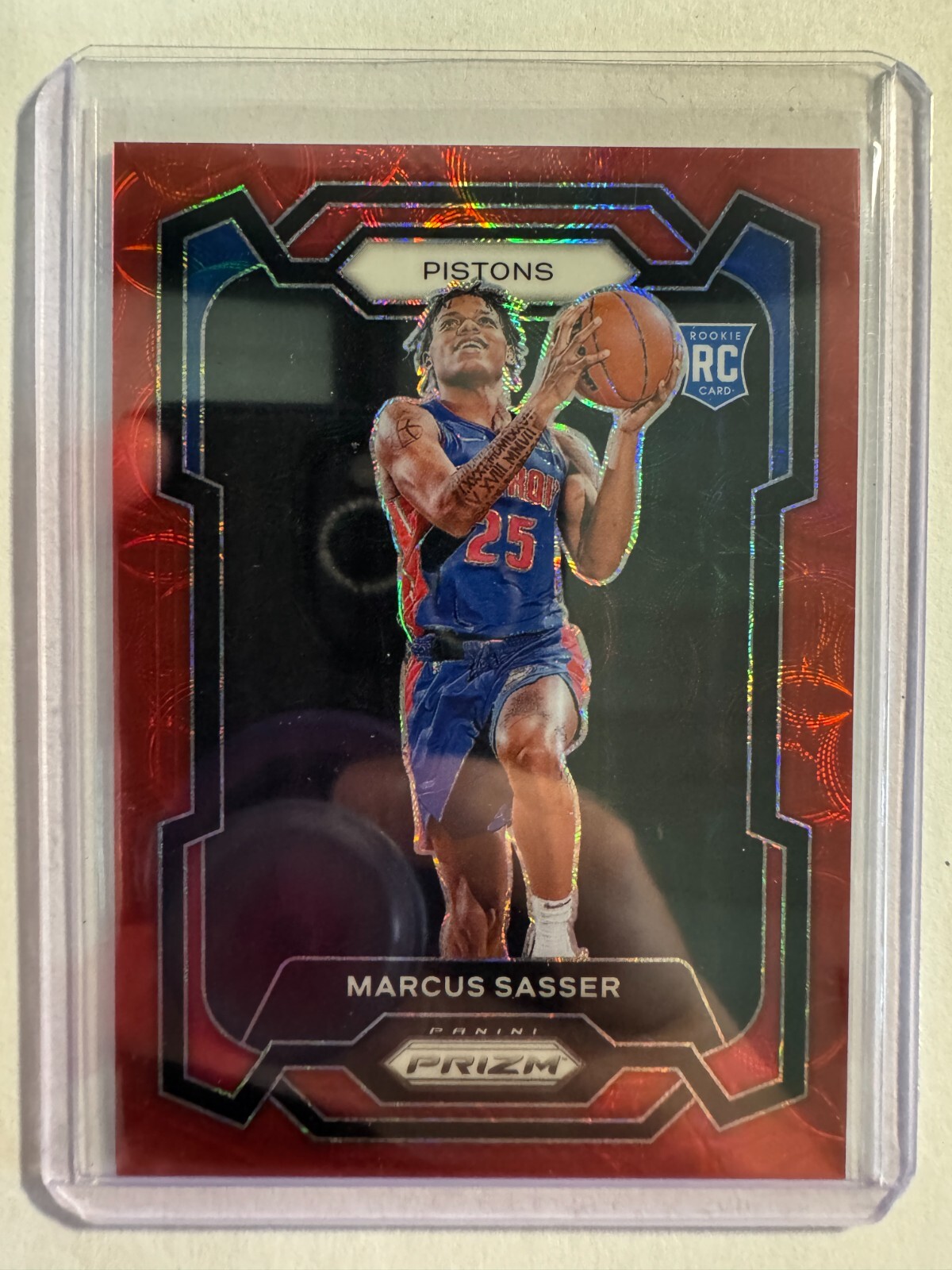 K234,917 - 2023-24 Panini Prizm Prizms Choice Red #174 Marcus Sasser #/88