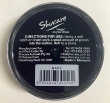 NAVY BLUE Shoe Polish Cream - for  Leather SHOES / BOOTS/ Bags SHUCARE