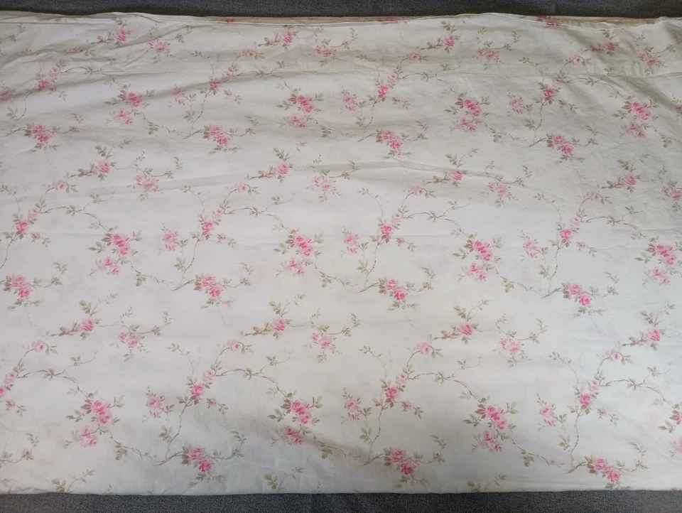 Farmhouse By Rachel Ashwell Rose Queen Flat Sheet Cotton Cottage Chic - Image 4 of 4