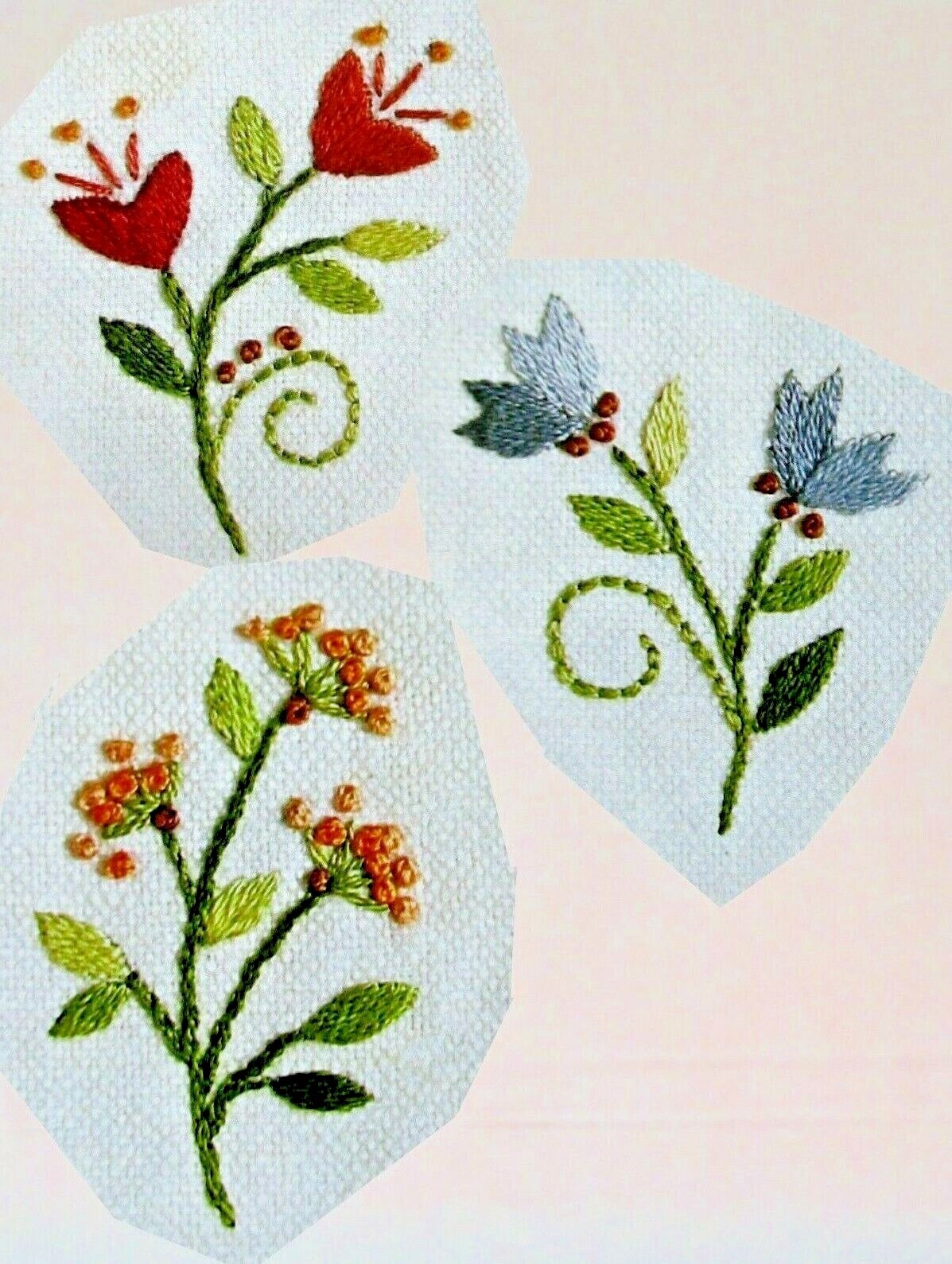 Floral Autumn Napkin Ring Lay Flat Design 3 EMBROIDERY PATTERNS ONLY | eBay