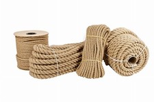 Jute Rope Hessian Braided Ropes Thick Twisted Cord Garden Sash Decking 6mm -60mm