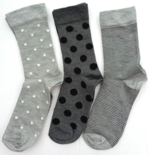 Flexitop, Ladies Grey, Patterned, Bamboo Socks, 3 Pairs, Size 4-7 UK, New - Picture 2 of 6