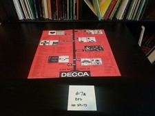 Vintage Decca 12" Album LP Record Paper Inner Printed Sleeve 7 RED No Splits